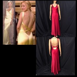 Red Satin Slip Dress